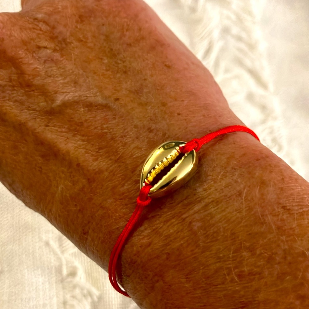 New Gold Shell Wish Bracelet Red